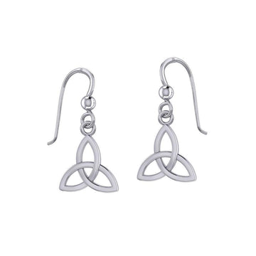 Celtic Knotwork Silver Triquetra or Trinity Knot Earrings TE659 - Jewelry